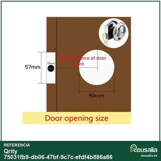 Qrity cerradura empotrable puerta corredera