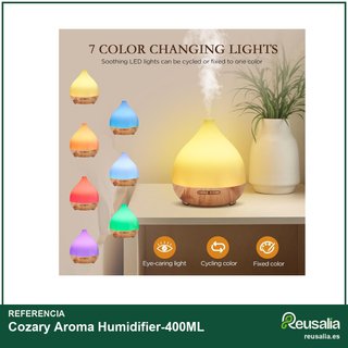Cozary Difusor Aromas 400ml Humidificador LED