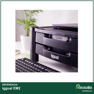 iggual elevador monitor con cajones ajustable