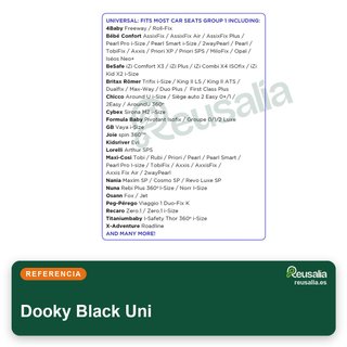 Dooky Black Uni funda asiento infantil negro