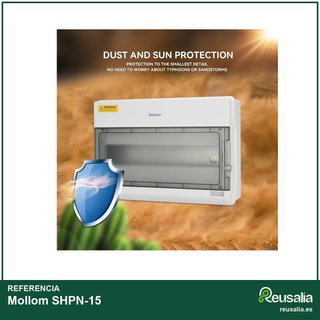 Caja distribución energía impermeable con riel DIN