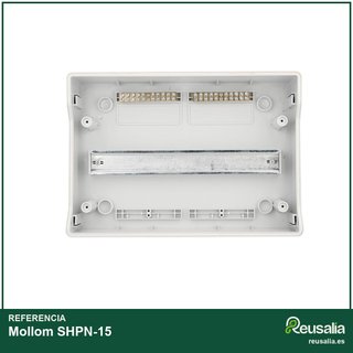 Caja distribución energía impermeable con riel DIN