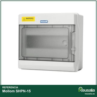 Caja distribución energía impermeable con riel DIN
