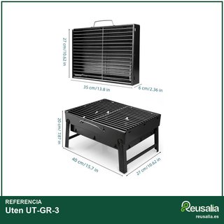Uten parrilla portátil carbón camping