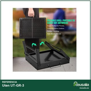 Uten parrilla portátil carbón camping