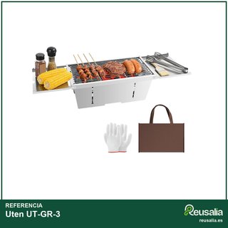 Uten parrilla portátil carbón camping