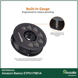Amazon Basics filamento TPU flexible 1,75mm negro
