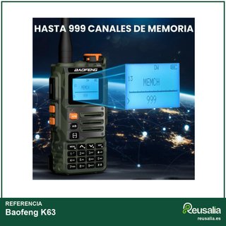 Baofeng K63 walkie talkie tribanda 6W