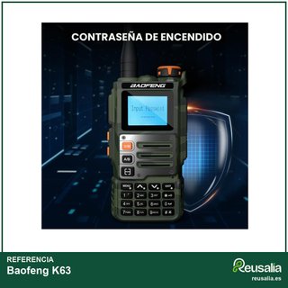 Baofeng K63 walkie talkie tribanda 6W