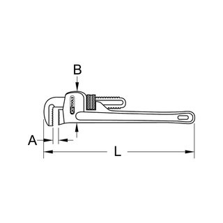 KS Tools 111.3520 llave Stillson acero 450 mm
