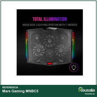 Mars Gaming MNBC5 base refrigeradora portátil ARGB
