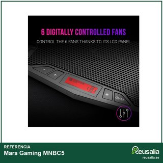 Mars Gaming MNBC5 base refrigeradora portátil ARGB