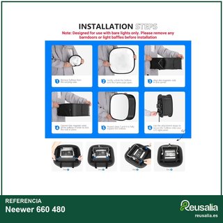 Neewer 660 480 Softbox luz LED plegable portátil