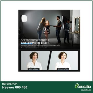 Neewer 660 480 Softbox luz LED plegable portátil