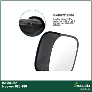 Neewer 660 480 Softbox luz LED plegable portátil
