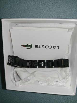 Pulsera Lacoste Negra Metálica
