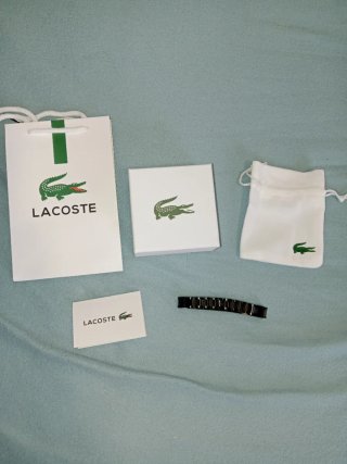 Pulsera Lacoste Negra Metálica