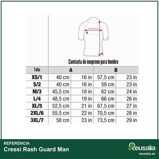 Cressi Rash Guard camiseta manga corta hombre
