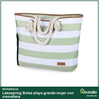 Bolsa playa grande mujer con cremallera