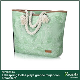 Bolsa playa grande mujer con cremallera