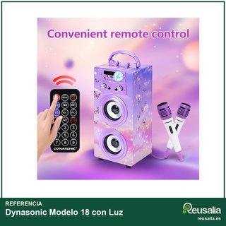 Dynasonic Modelo 18 con Luz karaoke portátil niños