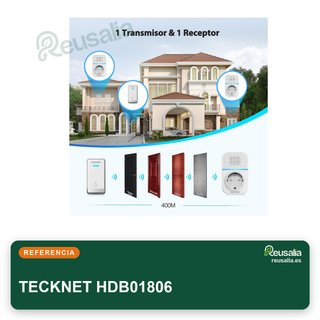 TECKNET Timbre inalámbrico enchufable impermeable