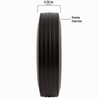 Titan rueda goma sólida 10 pulgadas 300 lb