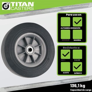 Titan rueda goma sólida 10 pulgadas 300 lb