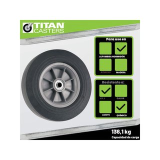 Titan rueda goma sólida 10 pulgadas 300 lb