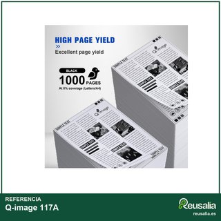Q-image cartucho tóner negro compatible HP 117A