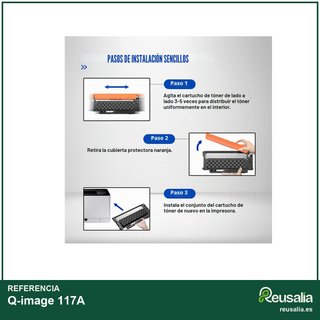 Q-image cartucho tóner negro compatible HP 117A