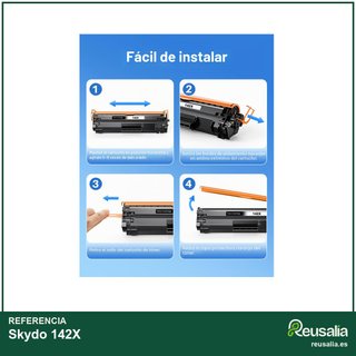 Skydo tóner negro 142X compatible HP