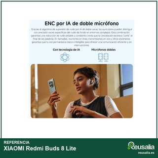 Xiaomi Redmi Buds 8 Lite ANC 42dB 36h EQ Bluetooth