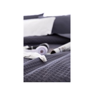 Todocama colcha boutí microfibra gris oscuro