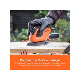 BLACK+DECKER lijadora detalle Mouse BEW230BC 55W