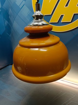 Lampara de techo, vintage, Colgante, Opalina Naranja Años 60/70