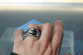 Anillo de plata de ley. Luxenter. 17 mm, talla 14.