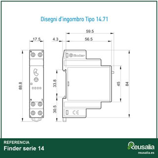 Finder serie 14 automático escalera 16A