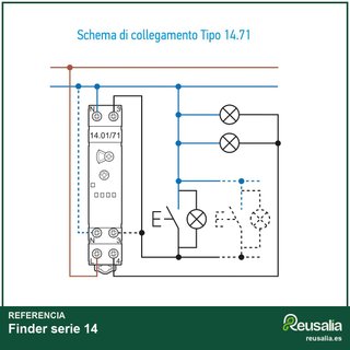 Finder serie 14 automático escalera 16A