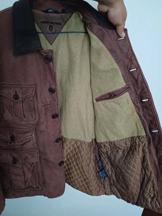 Abrigo Cuero Tommy Hilfiger Hombre