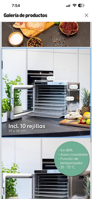 Deshidratador VITA5 XL 1000W 10 bandejas