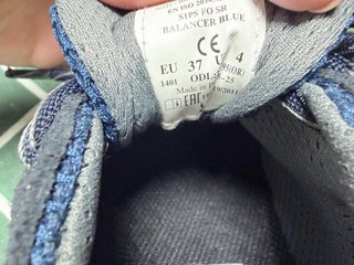 Zapatos de seguridad Coffe azules y grises