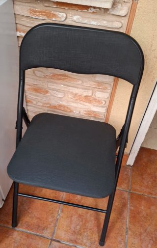 3 Sillas Plegables Negras