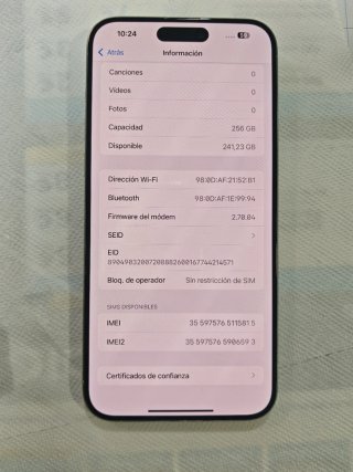 iPhone 15 Pro Max 256GB Plata
