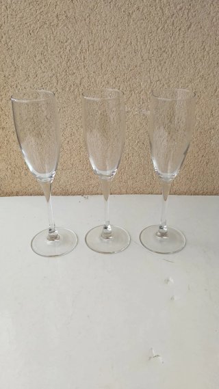 Lote 15 copas cava champan flauta Luminarc 22cm