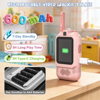 ALAFLY Walkie Talkies Niños video 2 camara 2pack