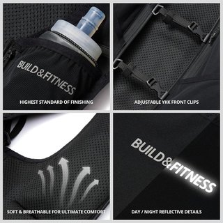 Build & Fitness Chaleco running talla L 2 botellas
