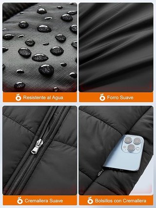 UNBON Chaleco Calefactable Batería 10000mAh 3 XL