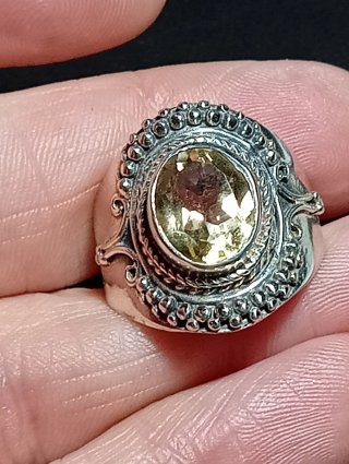 Anillo Plata Ley Citrino