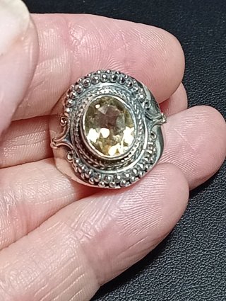 Anillo Plata Ley Citrino